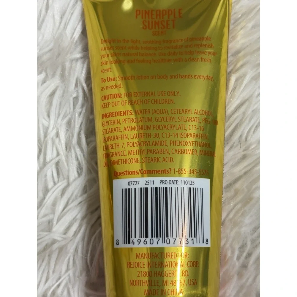 Spa Luxury Pineapple Sunset Scent Body Wash, Body Mist, Body Lotion Set/3